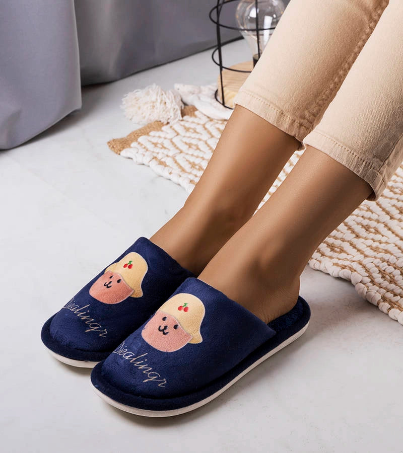 1-Námořnicky modré měkké pantofle Diealings-1