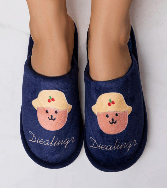 2-Námořnicky modré měkké pantofle Diealings-2