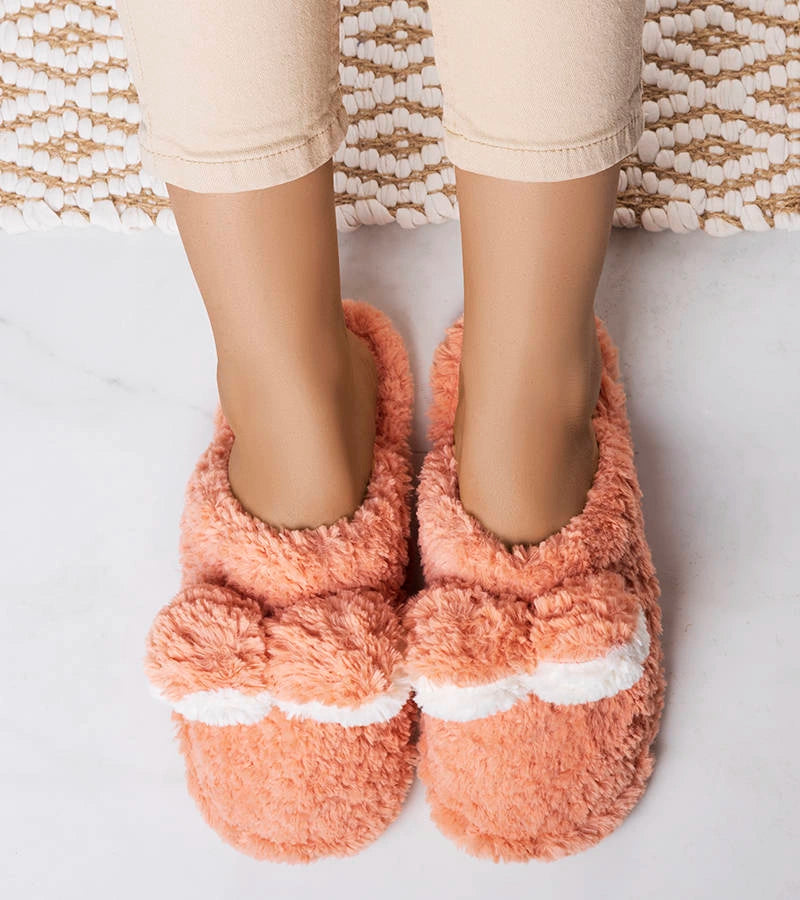 2-Tmavě růžové měkké pantofle Rabit-2