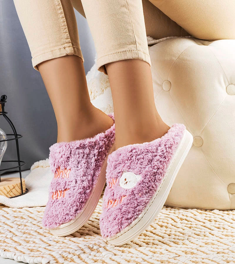 3-Fialové měkké pantofle Why Bear-3