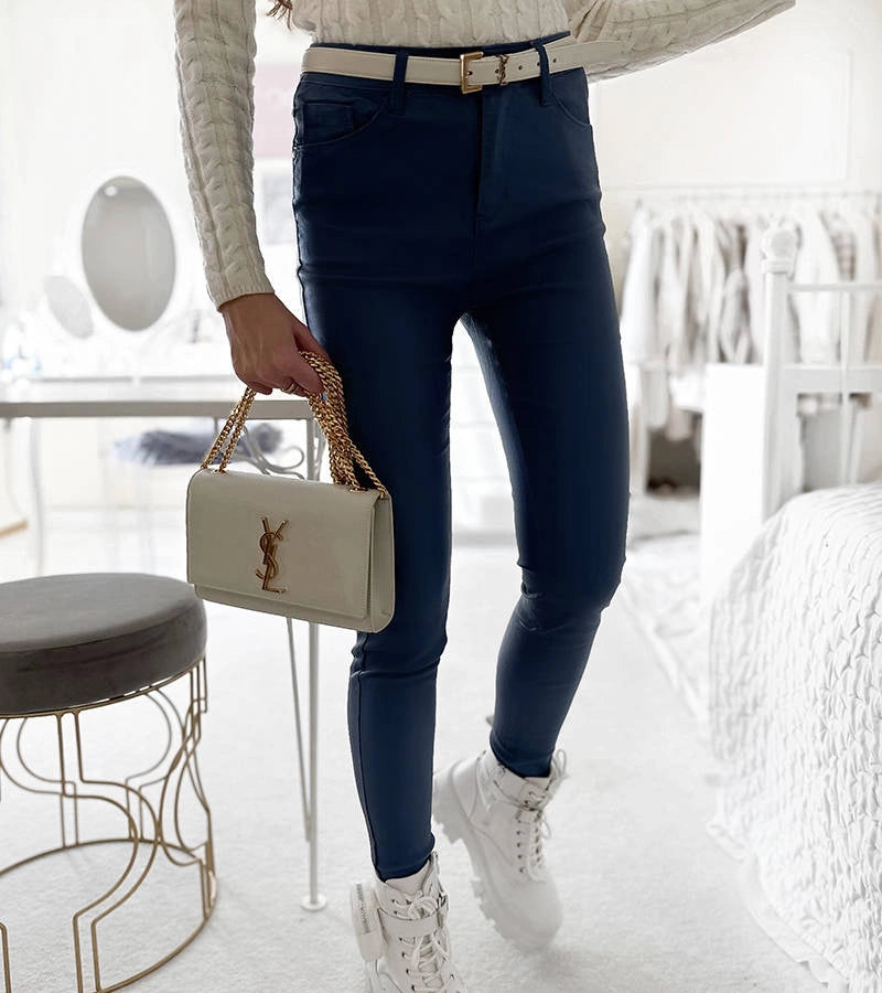 3-Modré voskované kalhoty Benicio-3