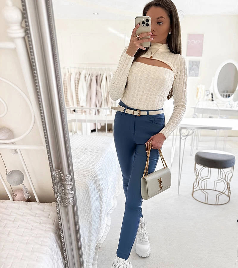 4-Modré voskované kalhoty Benicio-4