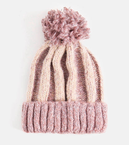 1-Růžová čepice s bambulí Cormil-1