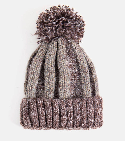 1-Hnědá čepice s bambulí Cormil-1