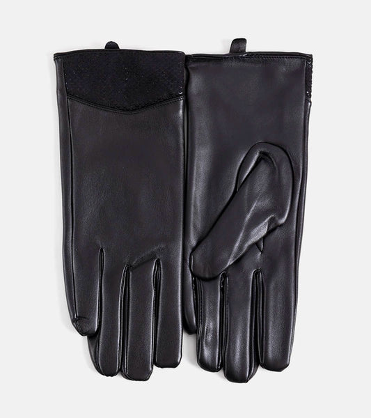 1-Černé zateplené rukavice Moure-1