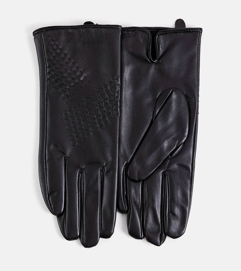 1-Černé zateplené rukavice Racca-1