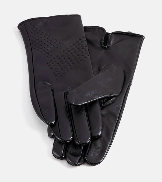 2-Černé zateplené rukavice Racca-2