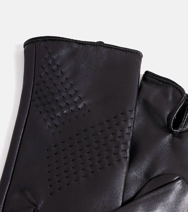 3-Černé zateplené rukavice Racca-3