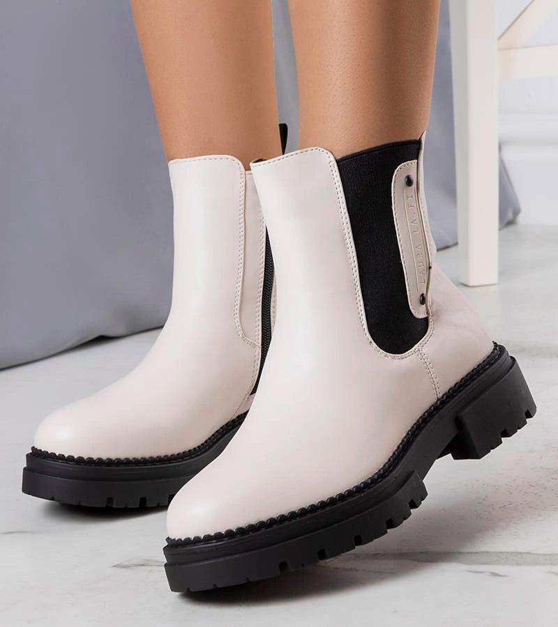 1-Krémové zateplené boty Caron-1