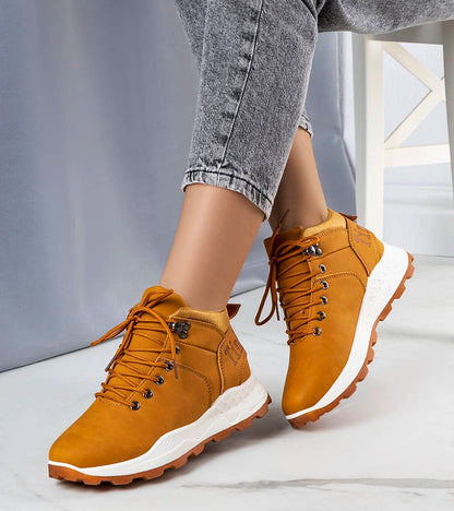 2-Hnědé zateplené dámské traperské boty od Adleri-2