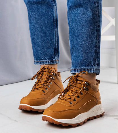 1-Hnědé zateplené dámské trapery Durani-1