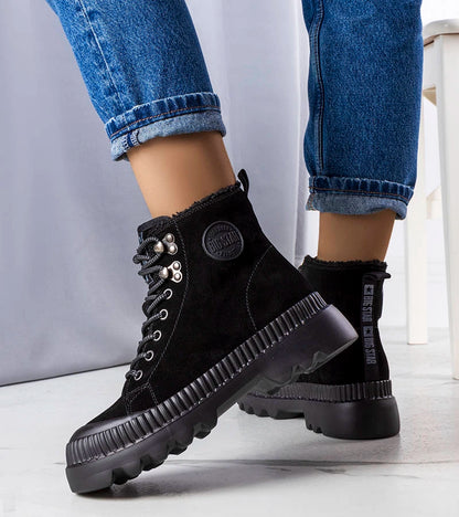 3-Černé zateplené boty Big Star KK274522-3