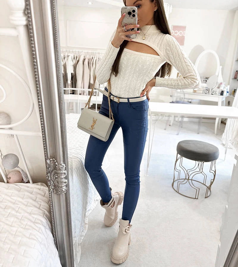 1-Námořnicky modré voskované kalhoty Vienna-1