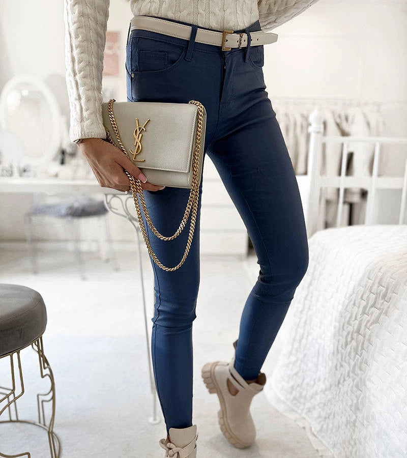 3-Námořnicky modré voskované kalhoty Vienna-3