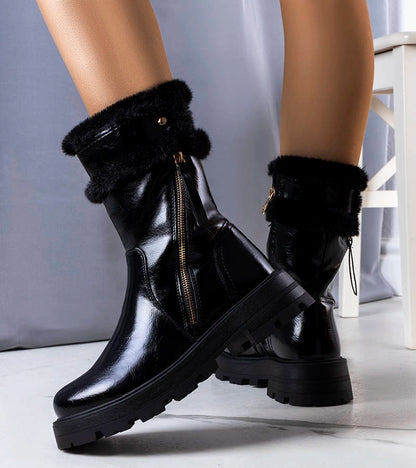 3-Černé zateplené boty Lensil-3