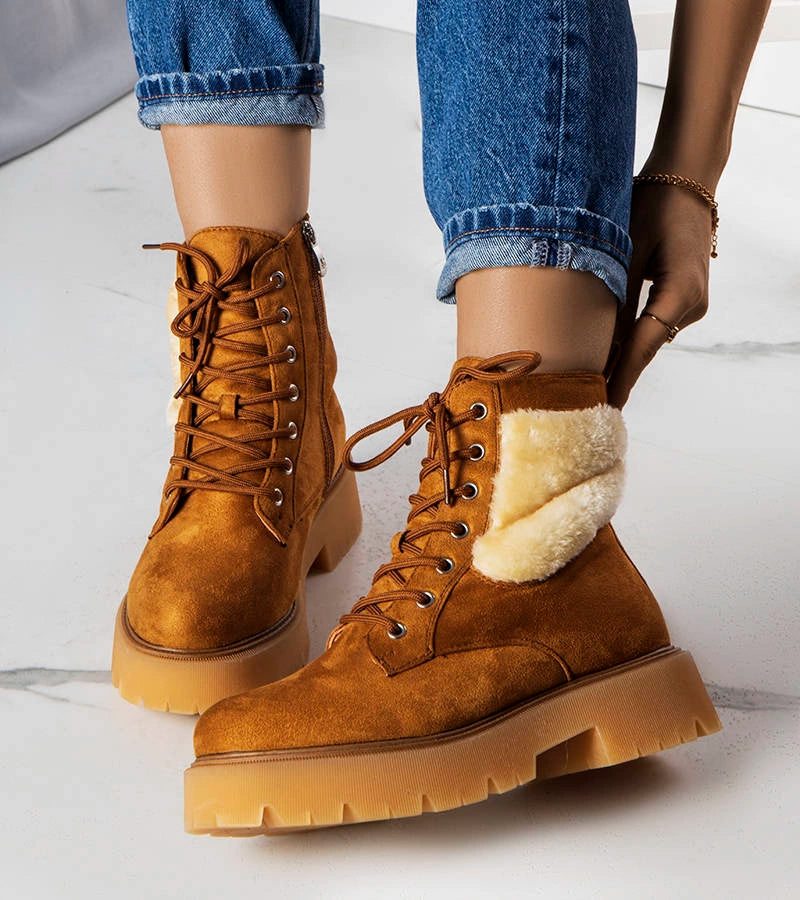 2-Hnědé zateplené boty s kožešinou Bernar-2