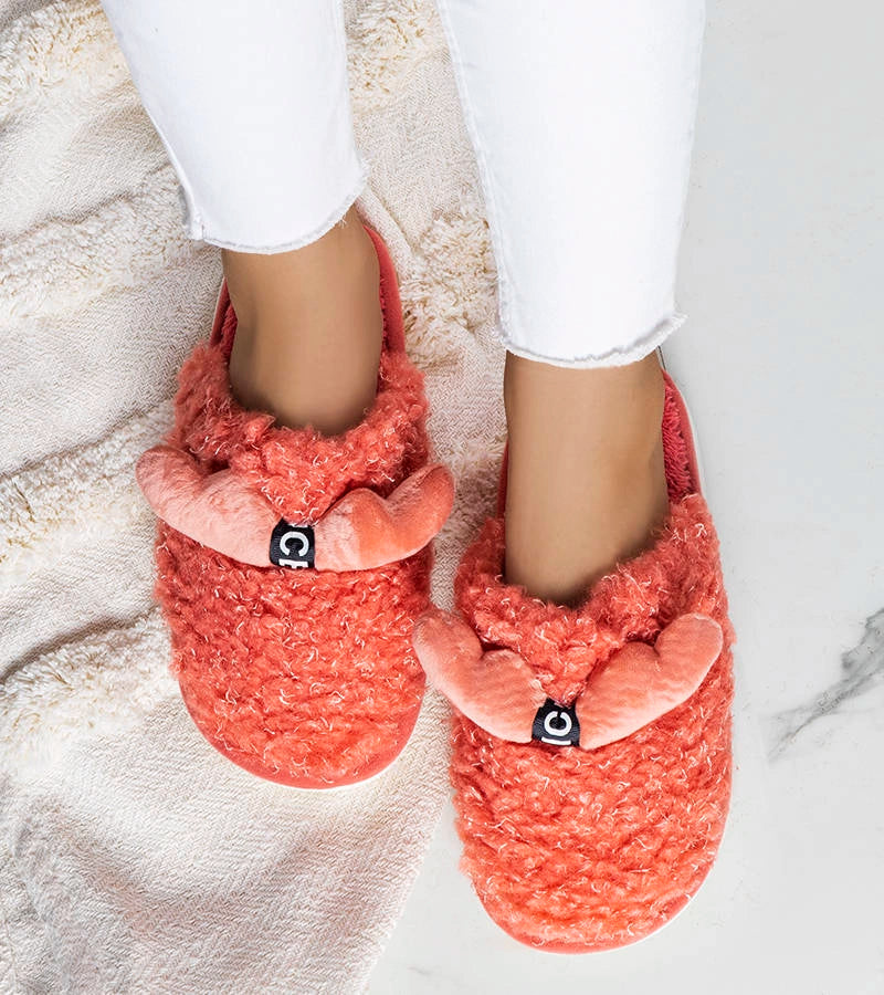 3-Tmavě růžové pantofle z umělé kožešiny Rosny-3