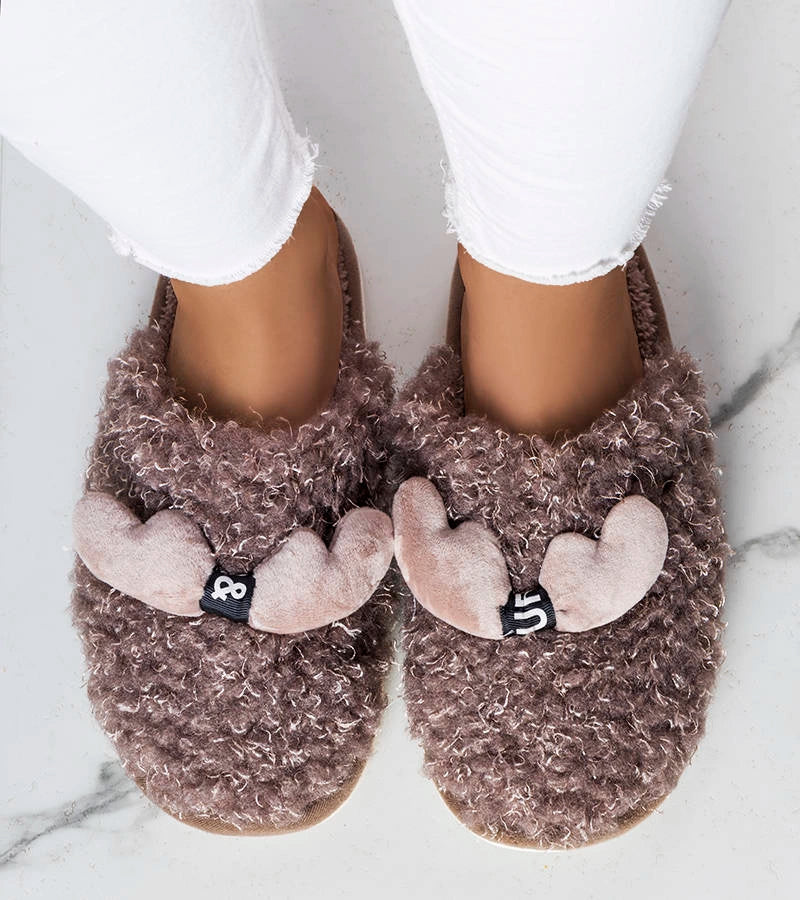 2-Hnědé pantofle s kožešinou Rosny-2