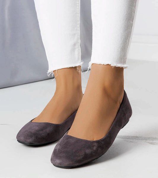 1-Baleríny Jules z šedého eko semiše-1