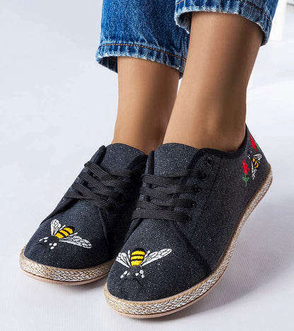 2-Černé třpytivé espadrilky Malia-2