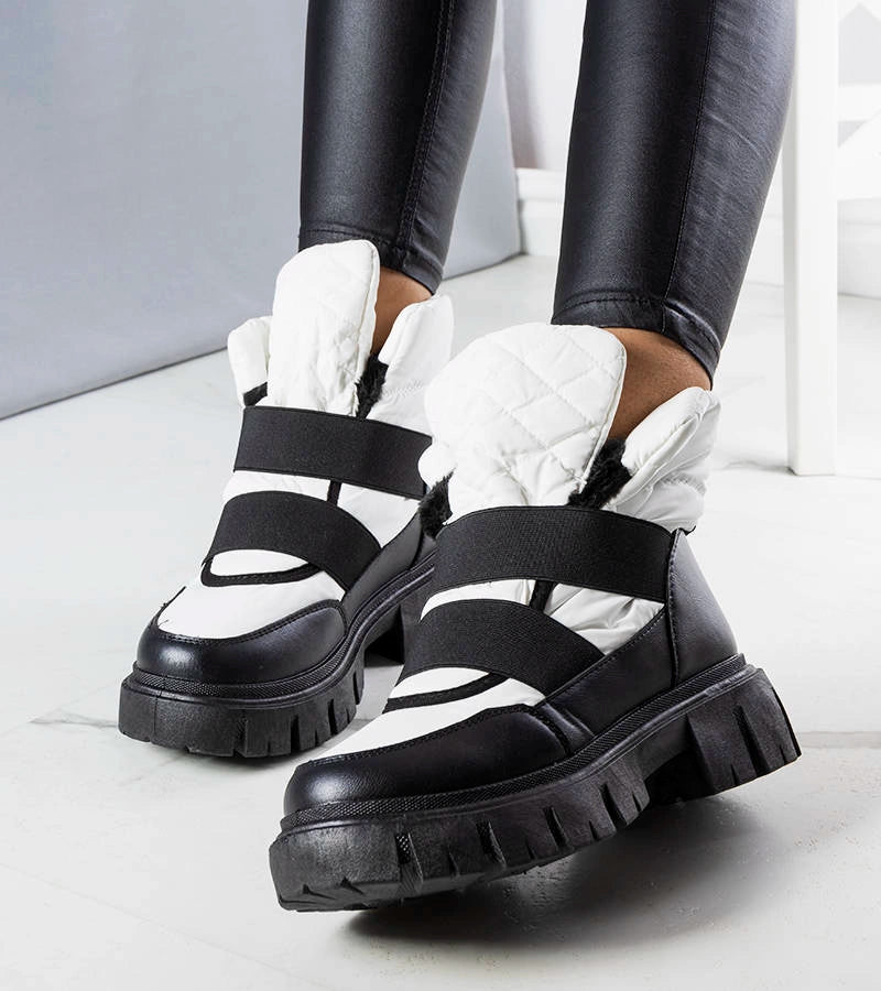 2-Bílé zateplené nazouvací sněhule Francisco-2