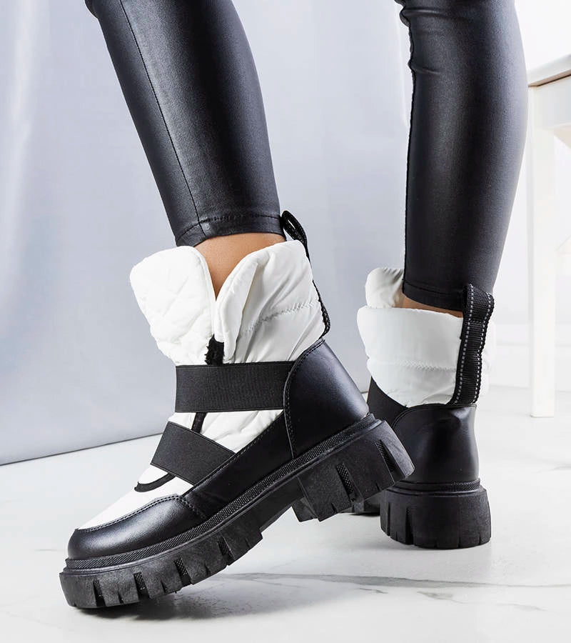 3-Bílé zateplené nazouvací sněhule Francisco-3