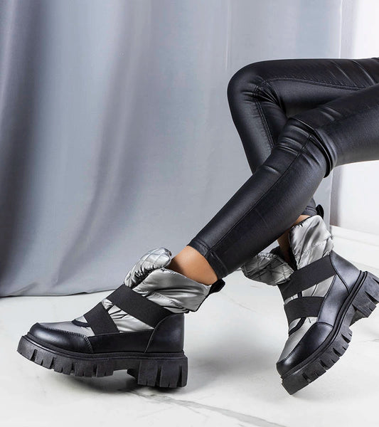 2-Šedé zateplené nazouvací sněhule Francisco-2