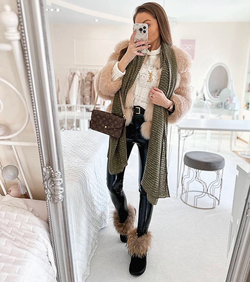 3-Šedý puntíkovaný šátek Khalil-3