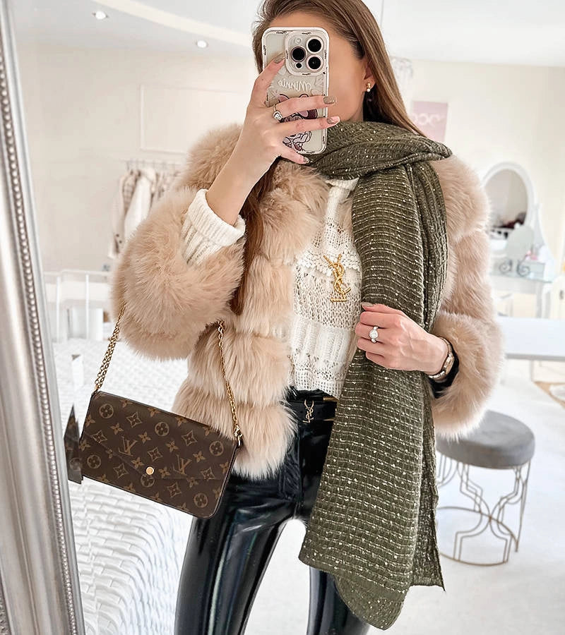 4-Šedý puntíkovaný šátek Khalil-4