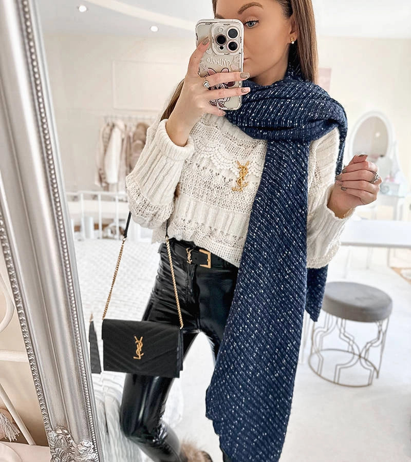 1-Šedý puntíkovaný šátek Khalil-1