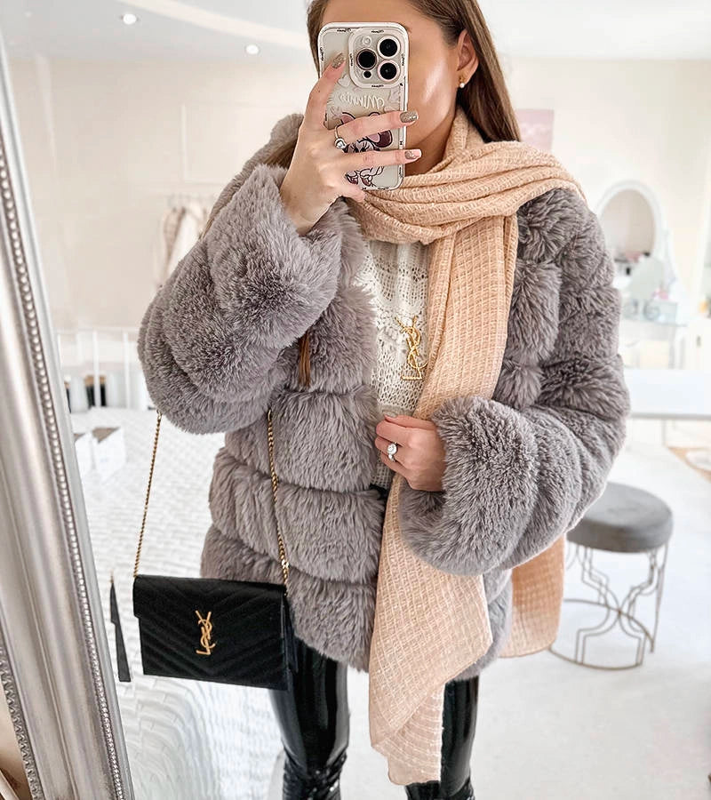 1-Šedý puntíkovaný šátek Khalil-1