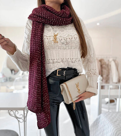 1-Šedý puntíkovaný šátek Khalil-1