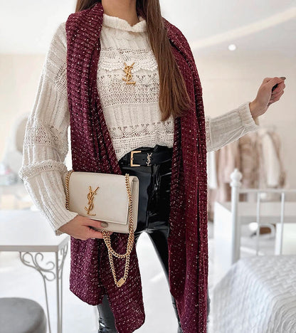 4-Šedý puntíkovaný šátek Khalil-4