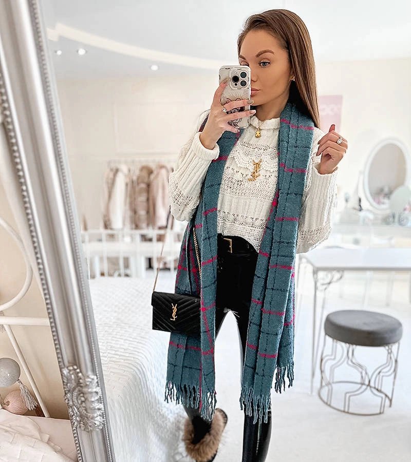 1-Černo modrá šála Aria-1