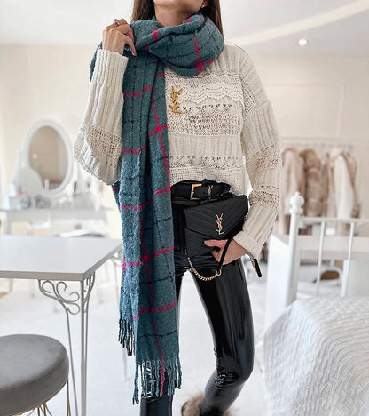 3-Černo modrá šála Aria-3