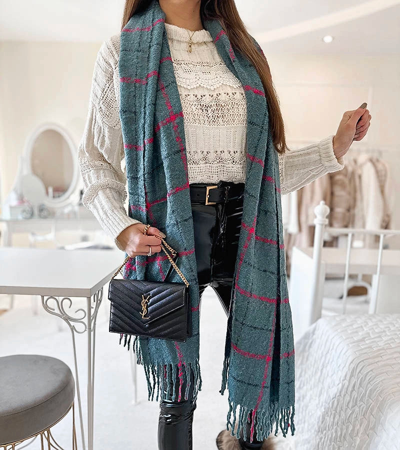 4-Černo modrá šála Aria-4