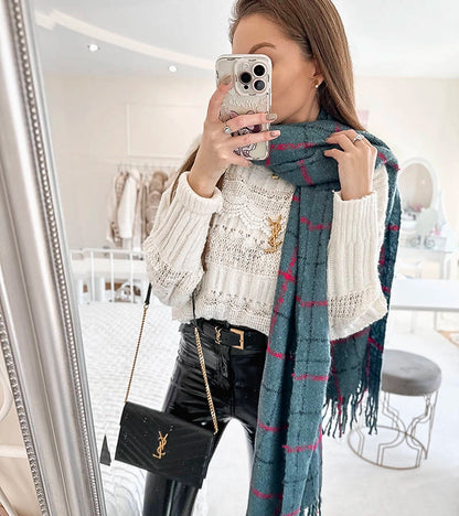 5-Černo modrá šála Aria-5