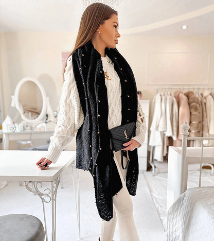 1-Černo modrá šála Aria-1