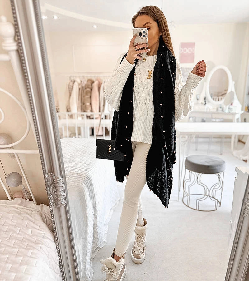 2-Černo modrá šála Aria-2