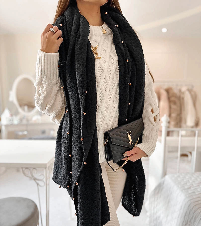 3-Černo modrá šála Aria-3