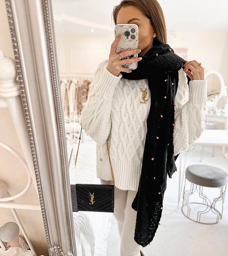 5-Černo modrá šála Aria-5