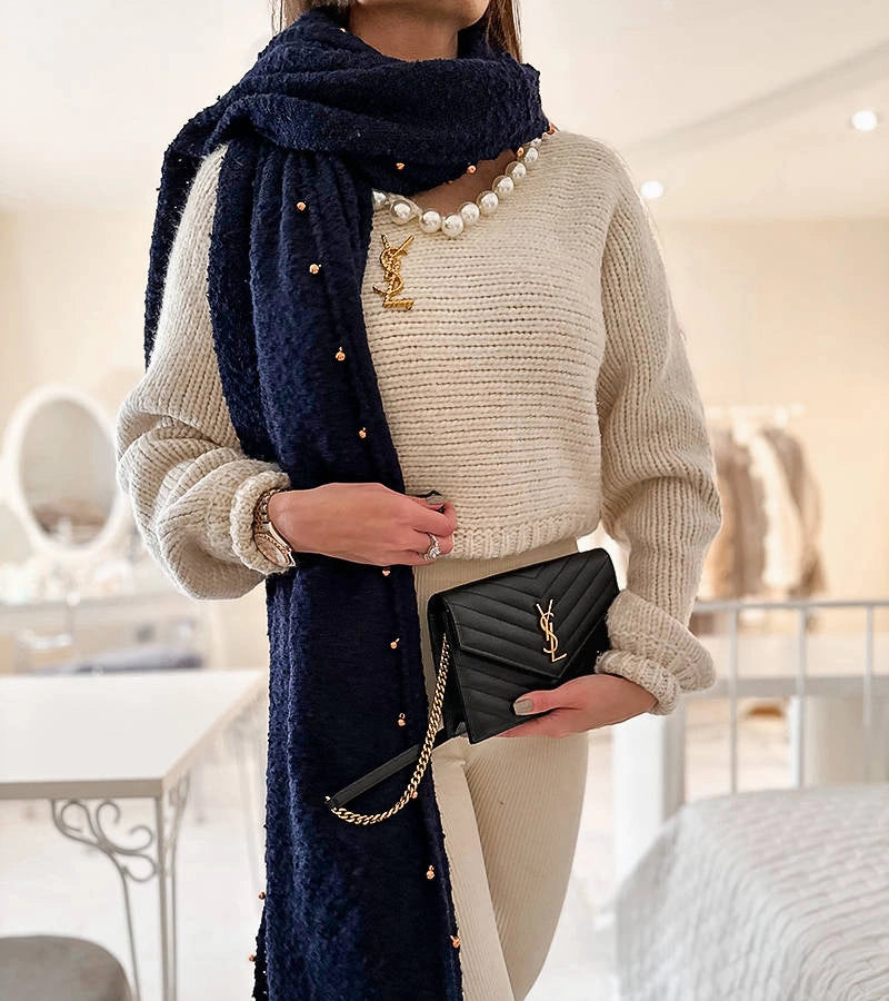 2-Černo modrá šála Aria-2