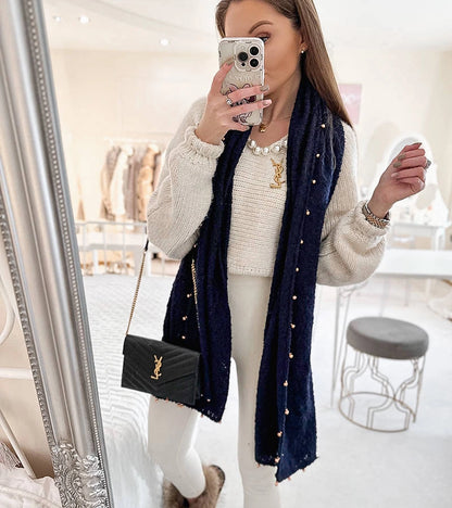 4-Černo modrá šála Aria-4