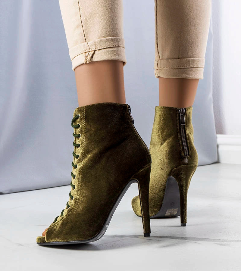 2-Zelené elegantní jehlové podpatky se svrškem Amora-2