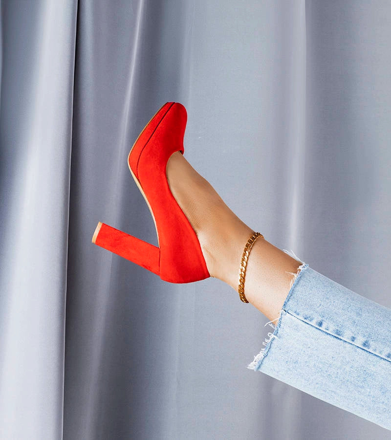 2-Červené lodičky Leonard na jehlovém podpatku-2