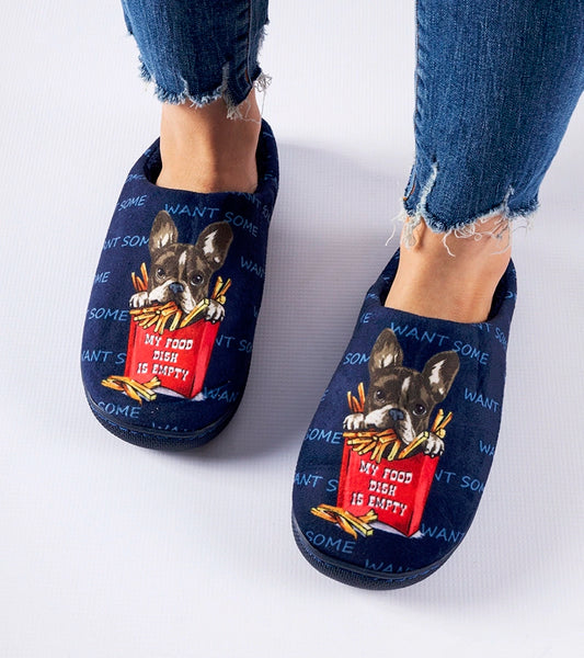 2-Námořnicky modré měkké pantofle Frenchfries-2