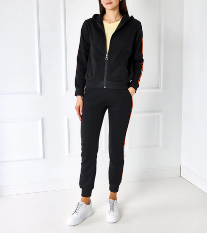 5-Černá sada s oranžovými pruhy Celia-5