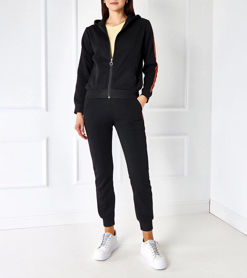 2-Černá sada s oranžovými pruhy Celia-2