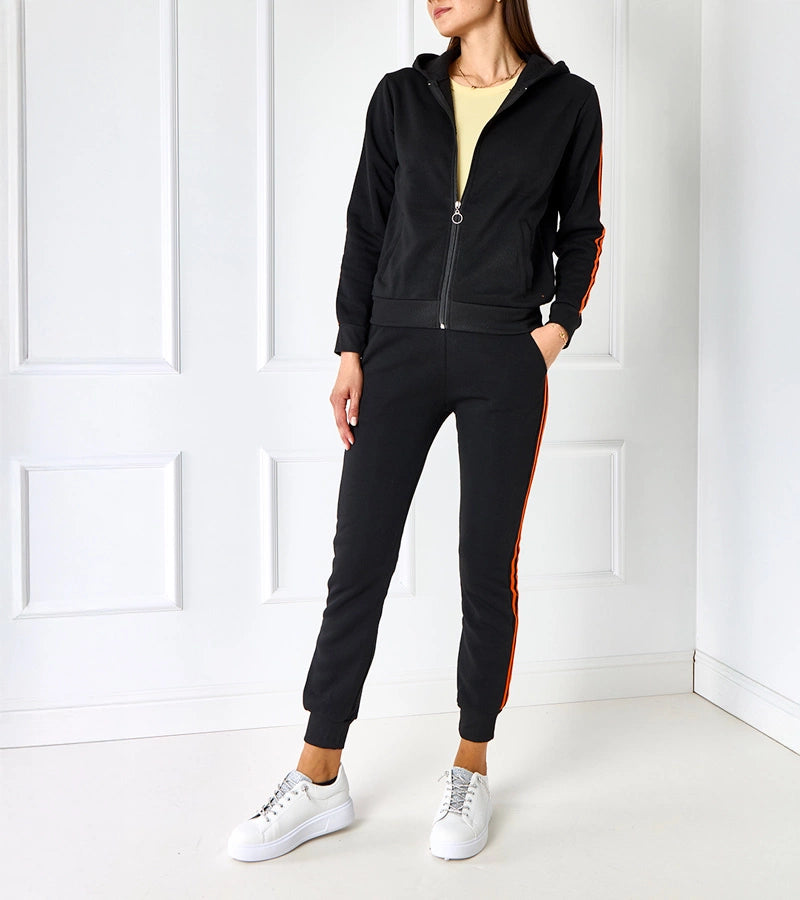 4-Černá sada s oranžovými pruhy Celia-4