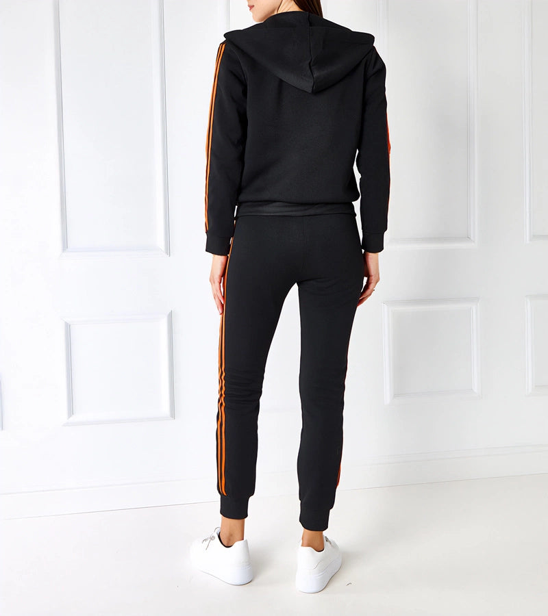 3-Černá sada s oranžovými pruhy Celia-3